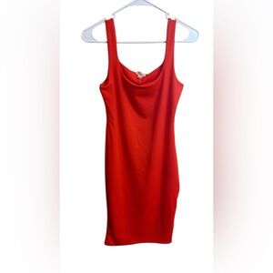 Derek Heart Vibrant Red Backless Dress